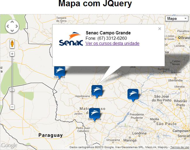 gmap3 exemplo